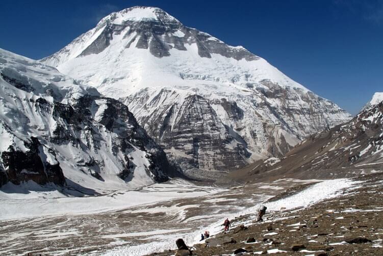 Dhaulagiri Circuit mountain in Nepal, Asia
