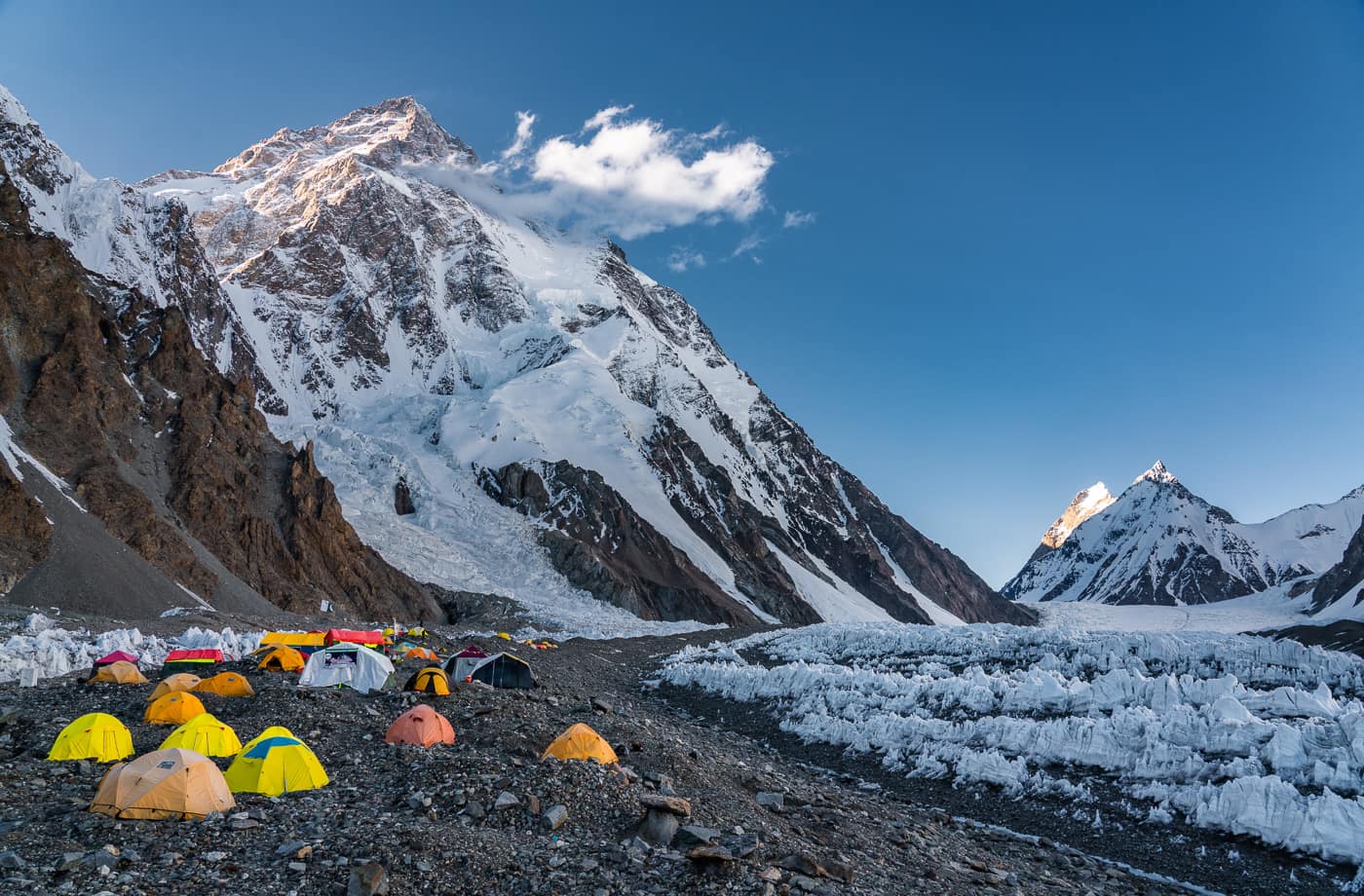 K2 Base Camp mountain in Pakistan, Asia